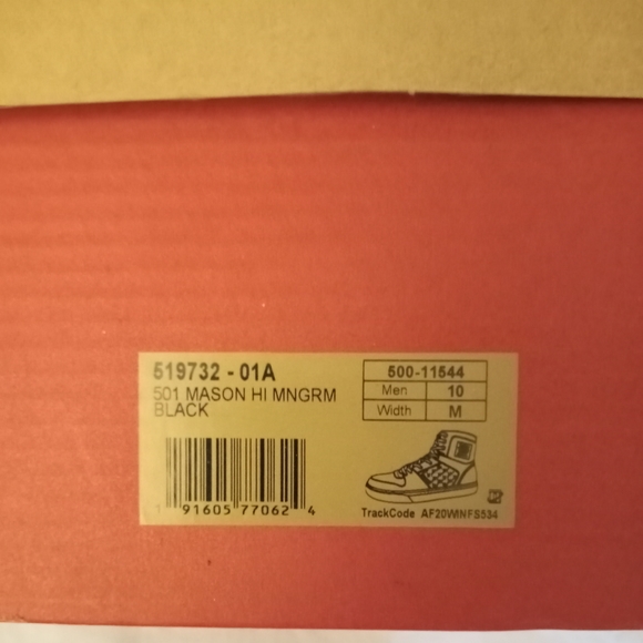 COPY - NWT NIB Mens Levi's 501 Mason Hi MNGRM Sz 10 - Picture 8 of 9